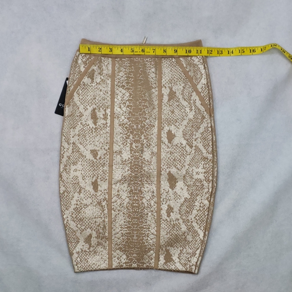 NWT GUESS Size Small Snake Foiled Body-Con Skirt - Picture 7 of 8